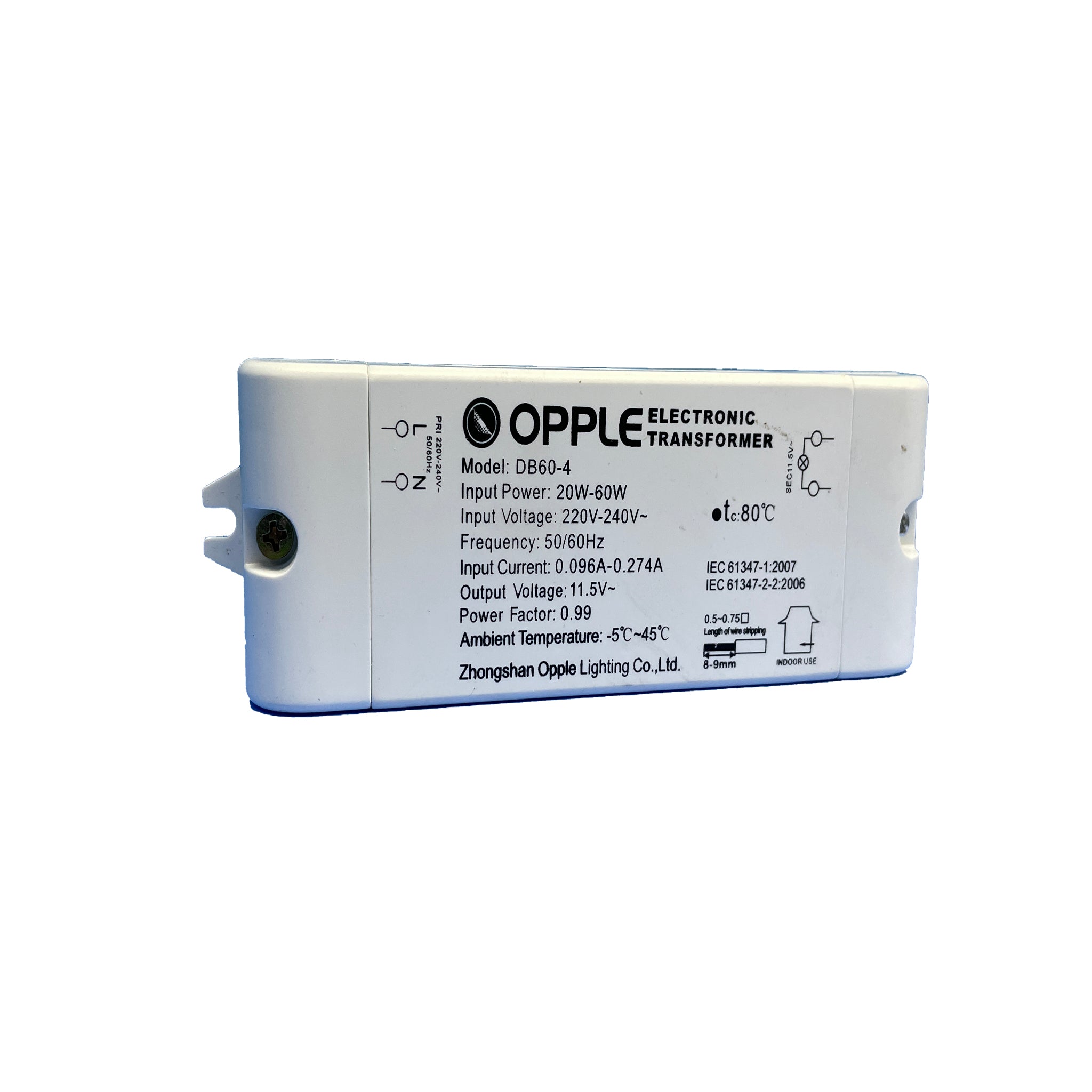 OPPLE TRANSFORMADOR ELETRONICO-DB60-4-12V-60W